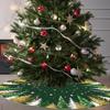 Christmas Tree Base Collar Plush Christmas Tree Base Cover Double-Sided Printing Aesthetic Home Decoration For Apartment