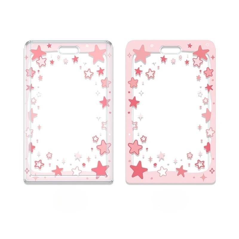 Card Holder Star Sliding Cover Transparent Portable ID Protector Photocard Collectible Photo Sleeve For Daily Use