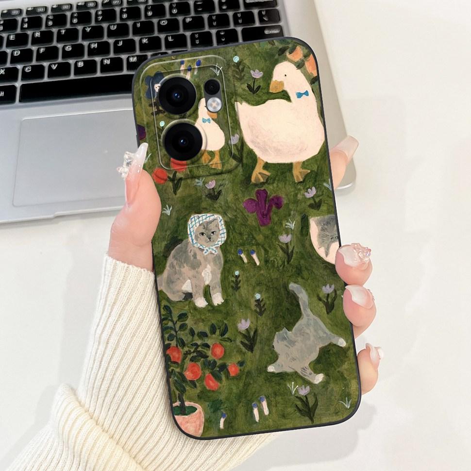 For Oppo Reno13 F Case Cute Rabbit Panda Soft Silicone Phone Cover For Oppo Reno 13 Reno13 Pro 13F Reno13F 5G Fundas Capa Shell