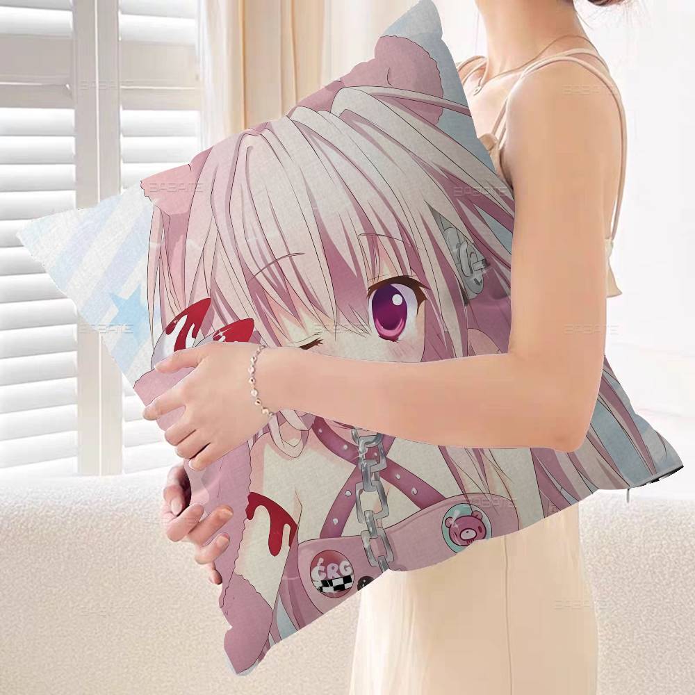 Cartoon Virtual Singer Super Sonico Pillow Gift Home Office Decoration Bedroom Sofa Car Cushion Cover Case X