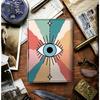Leather Eye Portrait Diary Blank Pages Journal Diary for Personal Use & Office Use (7 X 5 Inch)