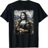T-Shirt Arte Astratta Graffiti Arte di Leonardo Da Vinci Monna Lisa(14)