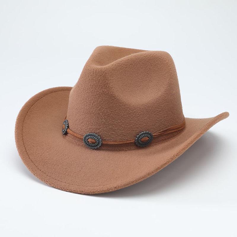 Autumn and Winter Suede Jazz Hat Children French Belt Panama Top Hat Crimped Retro Western Cowboy Hat Men