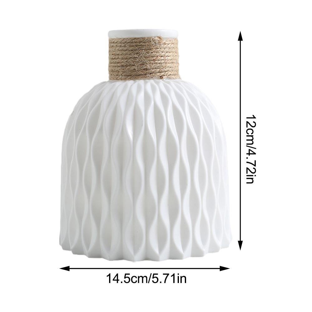 Vase en plastique avec corde pour arrangement floral, pot de fleurs à faire soi-même, salon, porcelaine, imitation de fleurs, décoration de la maison, ornements
