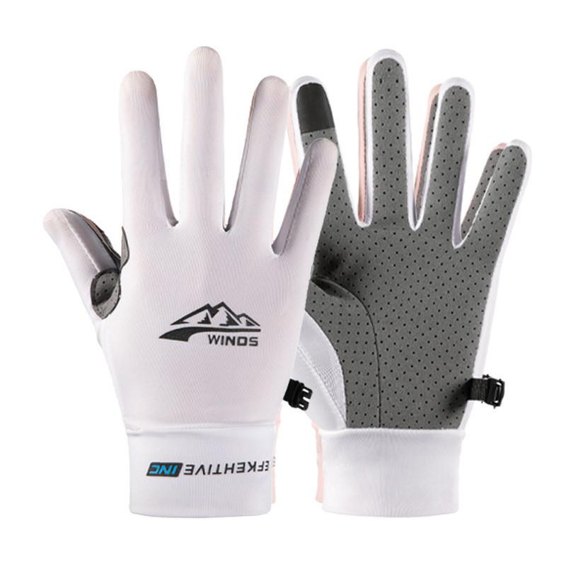 Cycling Gloves For Men Women With Touch Screen Breathable Ice Silk Ultra Thin Uv Protection For Outdoor Sports