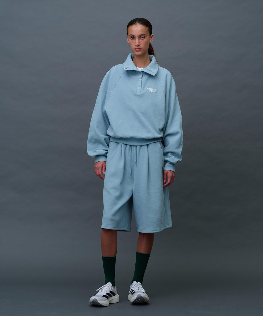 Minasu Waffle Sweat Training Bermuda Pants_Skyblue