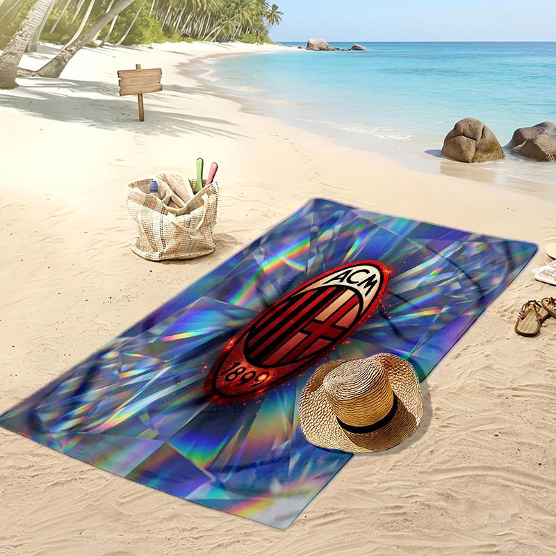 AC Milan Printed Beach Towel Quick Dry Soft TowelPortable Large Rectangular Beach Blanket for Travel Swimming Pool