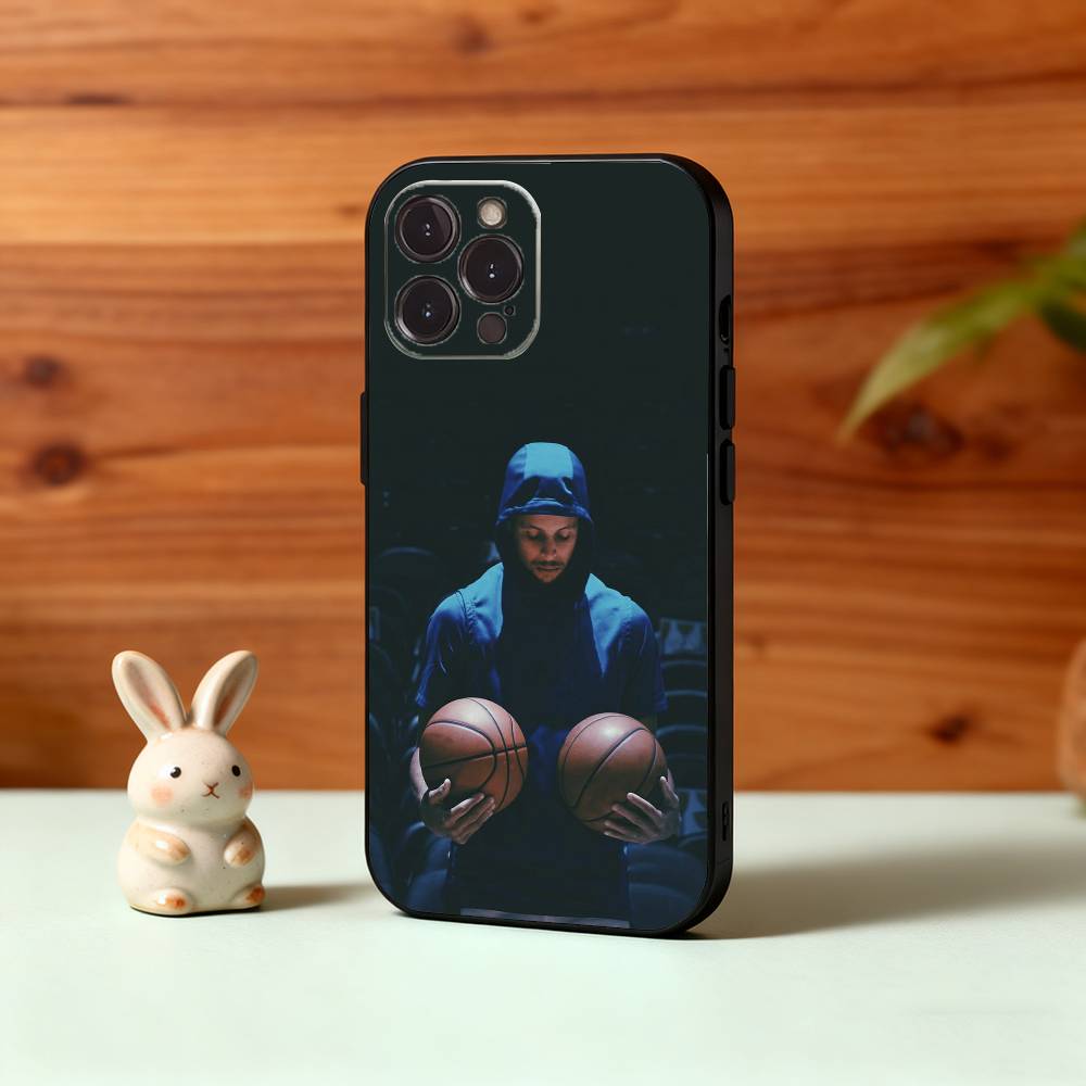 Sportster S-Stephen C-Curry Telefoonhoesje Voor iPhone17,16,15,14,13,12Plus,Pro Max,XS,5G Zwart Zacht Siliconen Hoesje