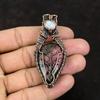 Tree Of Life Rhodonite Copper Pendant Gemstone Wire Wrapped Pendant Rainbow Moonstone Jewelry Handmade Pendant Designer Jewelry Gift For Her