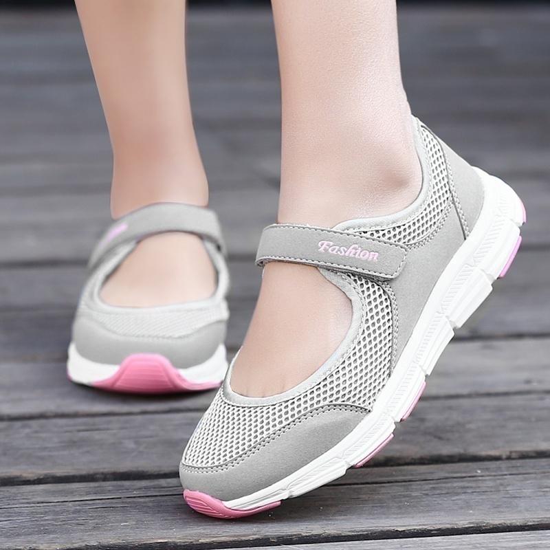 Women Summer  Sneakers Casual Shoes Female Mesh Breathable Flats White Nurse Shoes Tenis Feminino Nursing Shoes for Women