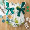 Newborn Infant Baby Girls Sleeveless Floral Bow Romper Bodysuit Clothes