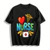 Love Medical Element Nurse Themed Printed Casual Top Pure Cotton T-shirt