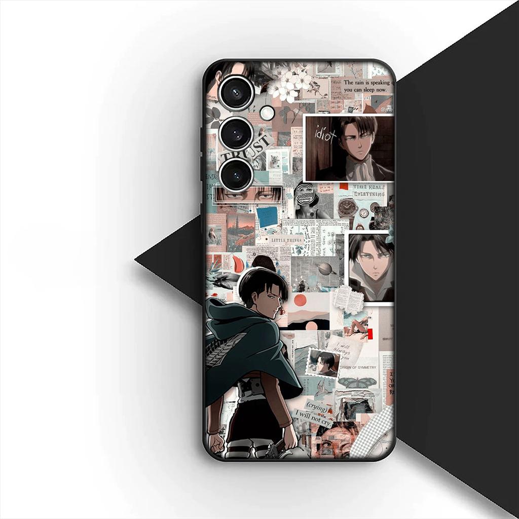 Cover for Samsung Galaxy S20 S22 S21 FE Ultra Plus A07 A17 A15 A16 A25 A57 A37 Phone Case Comics Attack On Titan Levi Eren