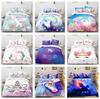 3D Unicorn Series Bedding Set Cartoon Animal Quilt Cover and Pillow Case 2/3 Pieces Cute Animal Girl Room Soft Machine Washable Home Decoration