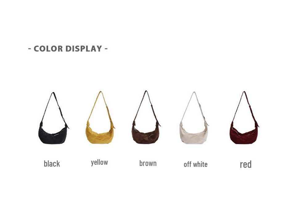 Vintage Suede Croissant Bag 2025: Stylish, Versatile, Large-Capacity Shoulder Bag