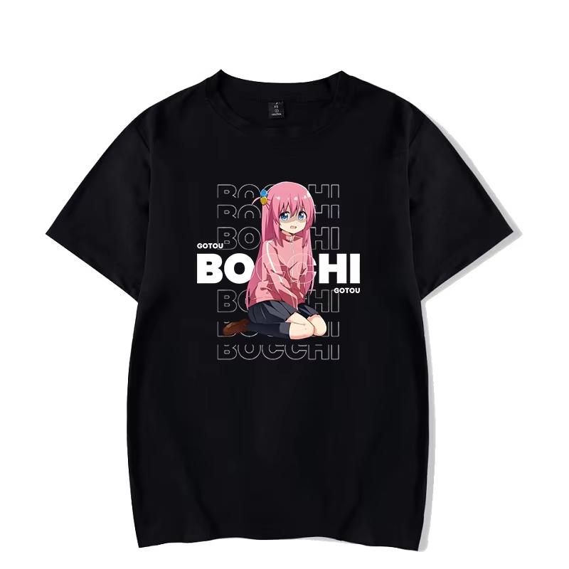 Summer Hot Sale Anime Bocchi The Rock Shirt Unisex Comfortable Hip Hop Graphic Tshirt Y2k Print Crew Neck Gothic Casual T Shirt