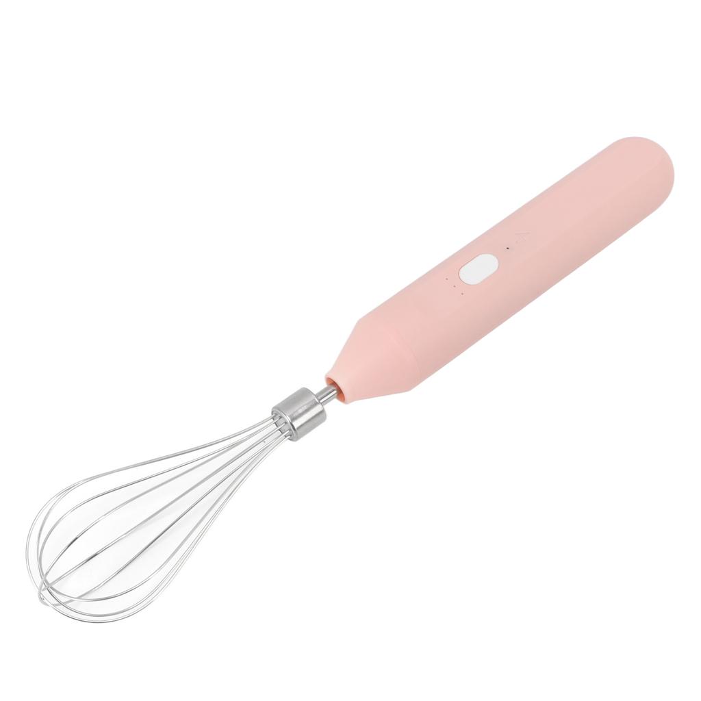 Electric Egg Beater Handheld USB Charging Milk Frother Portable Cordless Drink Mixer with Stainless Steel Whisk