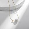S925 Silver Pearl Clavicle Necklace Temperament Entry Lux Zircon Minority Simple Pendant Design Sense Ornament