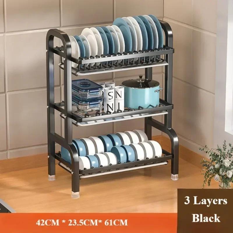 Stainless Adjustable Multifunctional Dish Bowl Drain Rack With Drainboard For Cutlery Storage Holder Supplies Drain Rack