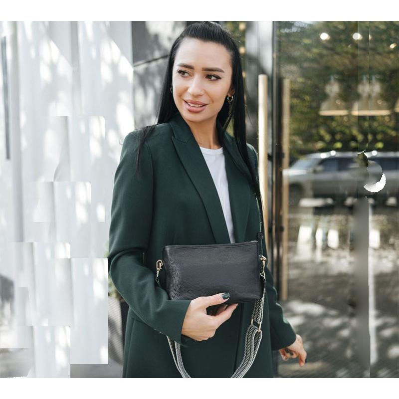 Wide Shoulder Strap Crossbody Small Square Bag Single Shoulder Bag Soft Leather Versatile Women's Bag
