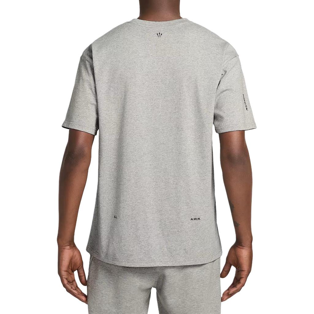 Nike Logo Pattern Crew Neck Short Sleeve T-Shirt Unisex Tops Gray HM5774-063