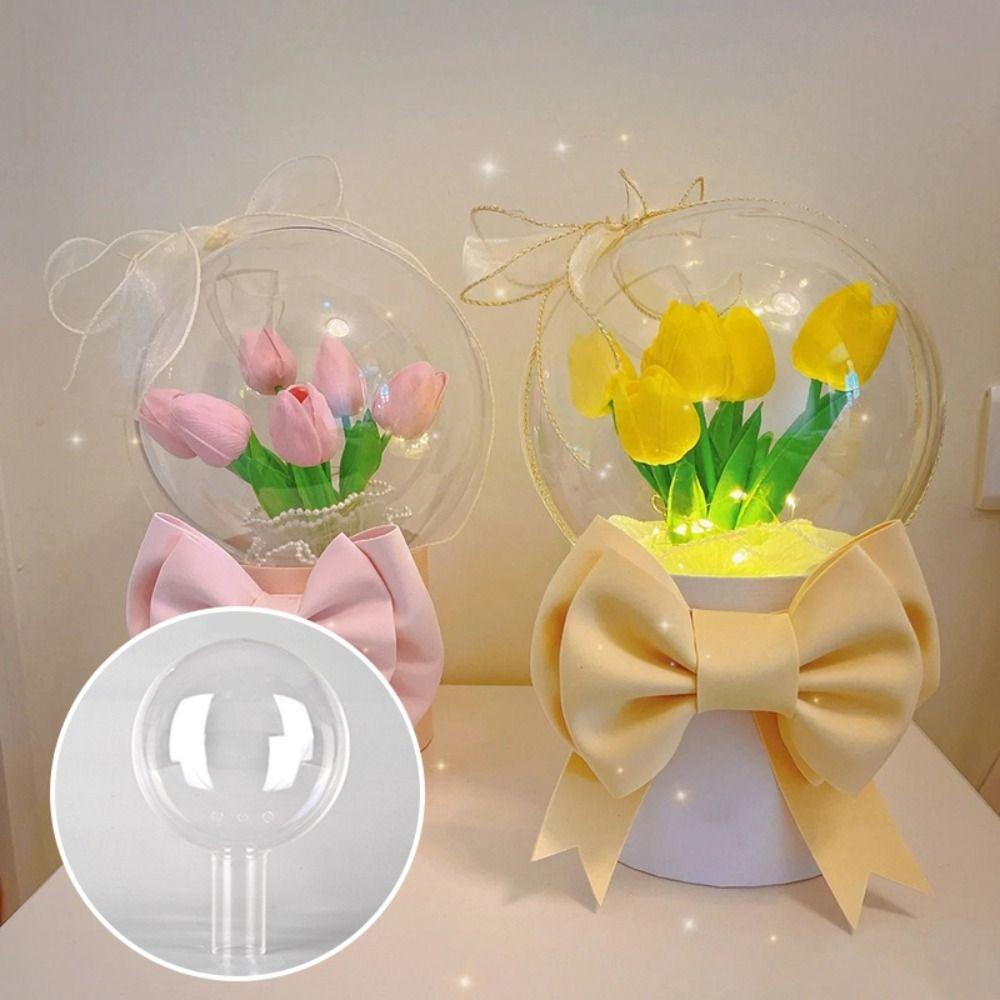 Transparent Flower Packing Box Acrylic Bobo Balloons Stand  Wedding Birthday Party Decorations