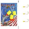 1 Packung Salzwasser Pompano-Posen für das Brandungsangeln Drei Haken Pompano-Posen mit Drehwirbel Hakenposen Duo Lock Snap und Perlen