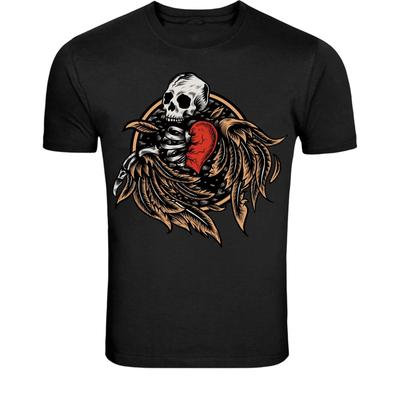 Skeleton Broken Heart T-Shirt - Gothic Skull Love Graphic Tee