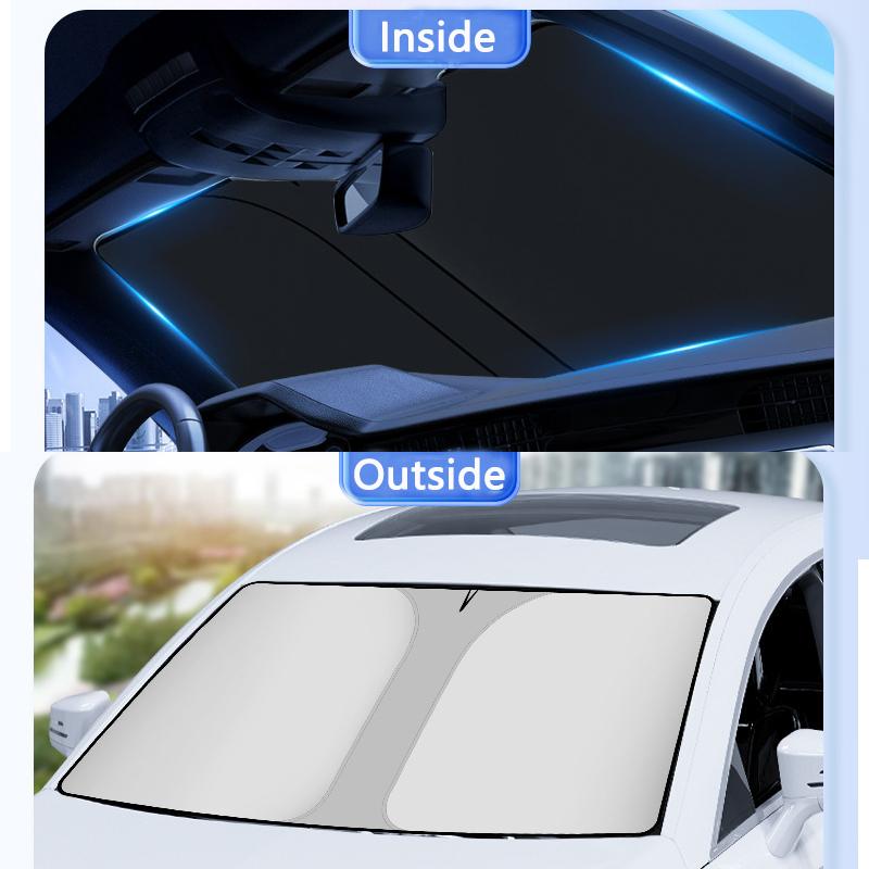 2024 Car Window Sunshade Cover Sun Shade Windshield Visor Protector Windscreen Folding Auto UV Protection Curtain Styling