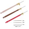 Embroidery Tambour Hook with 3 Needles Metal Pen Embroidery Cross Stitch Craft Kit French Crochet for DIY Sewing Knitting