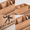 Košík na príbory so 4 priehradkami Box na stolové náradie Široko použiteľný Držiak na príbory Viacúčelový do kuchyne do obývacej izby