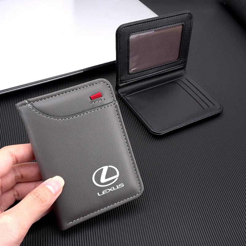Leather Mini Wallet for Lexus ES300 RX330 RX300 GS300 IS250 IS200 CT200h IS300 NX RX LX GX GS Card Documents Storage Pocket Bag ZY8