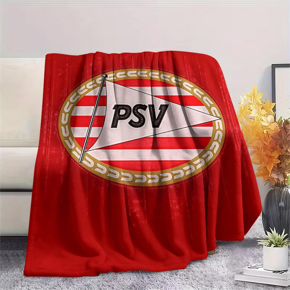 PSV Eindhoven Flanelldecke mit Aufdruck, Hohe Qualität, Bequem für alle Jahreszeiten, Heimdekoration, Wärme und Komfort