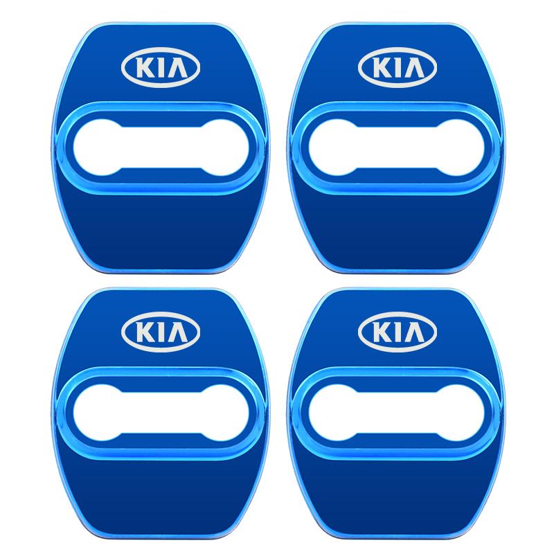 4Pcs 3 Type For Kia Rio Ceed Sportage Cerato Soul Car Door Lock Cover Sticker Metal Emblem Decal Auto Door Styling