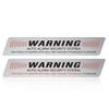 WARNING Security Sticker Aluminum Hairline Specifications 3.9 X 0.7 Inches (10 X 1.8 Cm),
