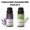 Ananta Calm & Hair Ätherisches Öl 2er-Pack – Lavendel & Rosmarin Aromaöle (10 ml × 2)