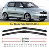 Palhetas Limpador de Para-brisa para Skoda Fabia 2 5j 2007~2014 Limpadores de Para-brisa Dianteiros Acessórios para Carro Adesivos 2008 2009 2010 2011 2012 2013