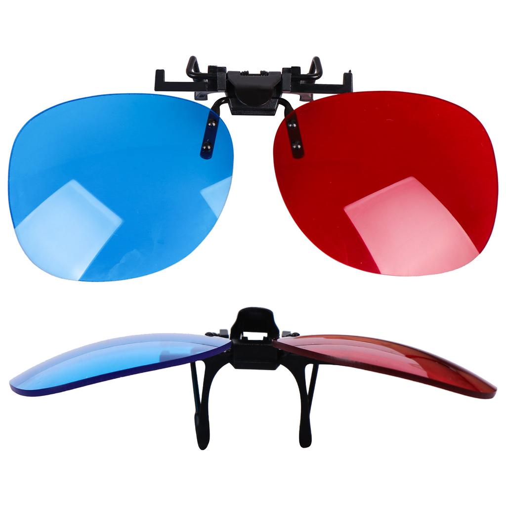 Clip-On 3D-Brille Rot Blau 3D-Brille 3D-Film-Spiel-Brille Anti-Polarisation