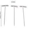 50/100Pcs 27/32/38/45/51MM T Pin Needles Wig Making T Pins for Blocking Knitting Assorted Sizes T-Pins Stainless Steel