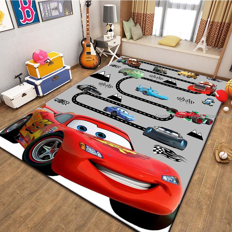 Cars McQueen Motorway Mat Road Rug Carpet for Living Room, Car Rug, Floor Carpet, Kids Room Runner, Nursery Rug, Play Rug