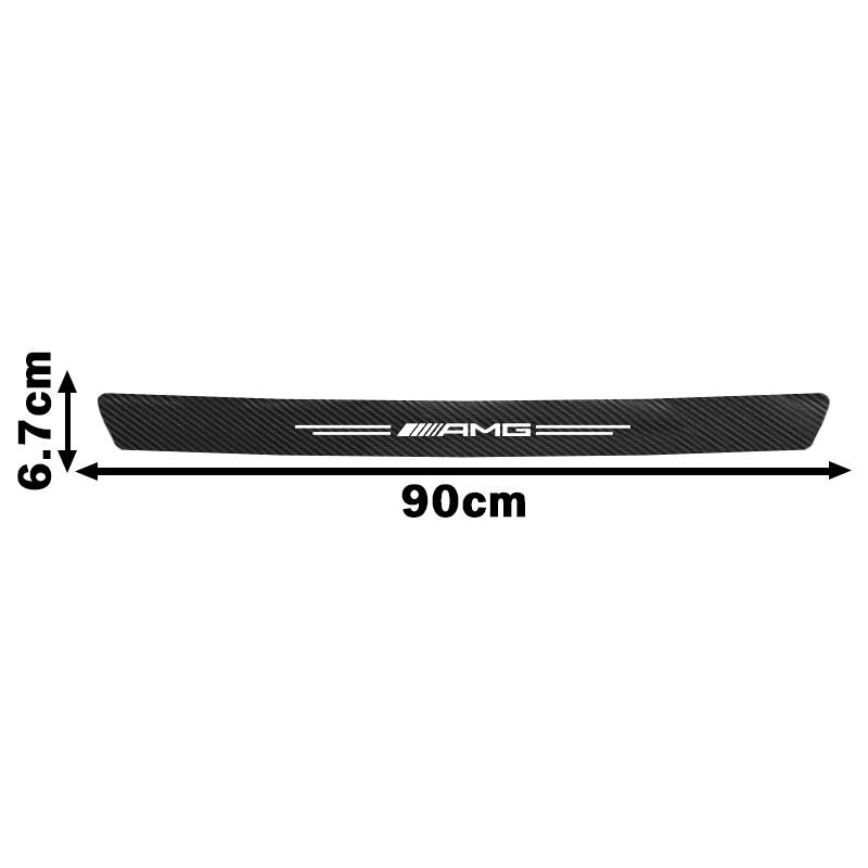 CQG1 Carbon Fiber Car Door Sill Threshold Protector Logo Stickers For Mercedes Benz AMG W211 W205 W213 W203 A207 C218 CLA CLS E Class