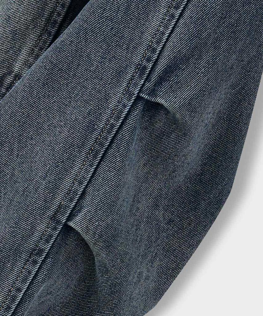 Dimitri Black Balaclava Slash Hood Zip-Up_Denim Dust Indigo