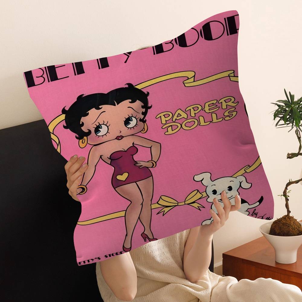 B-Betty-Cute B-Boop Anime Pillow Gift Home Office Decoration Pillow Bedroom Sofa Car Cushion CoverPillow Case