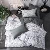 Durable and Breathable Black Marble Bedding Set with Pillowcase - Easy to Clean