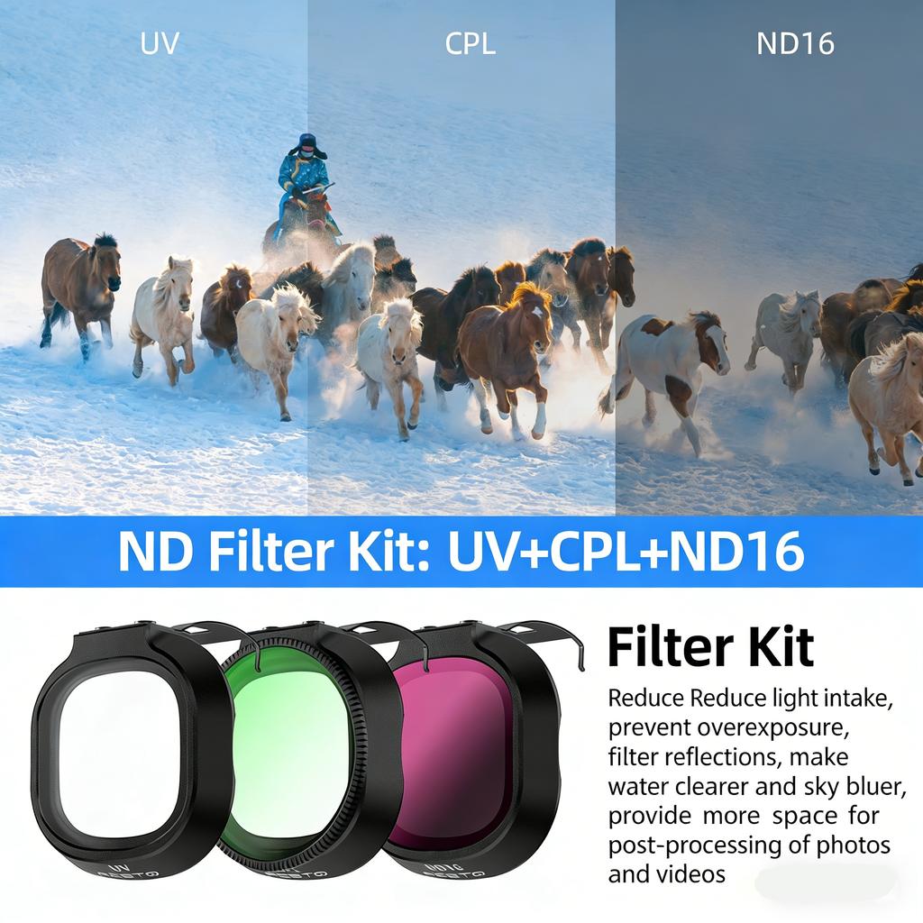 For DJI NEO 2 Lens Filter Kit ND8 ND16 ND32 ND64 CPL UV ND Filters Lightweight Camera Fliter For DJI NEO 2 Drone Accessories