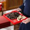 Китайский свадебный красный прямоугольный поднос, аксессуары для чайного сервиза, поднос для чая, поднос для фруктов на свадьбу, поднос для подачи закусок