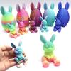 2 Pcs 3D Printed Easter Prefilled Easter Bunny Egg with Bunny Inside Egg for Easter Basket