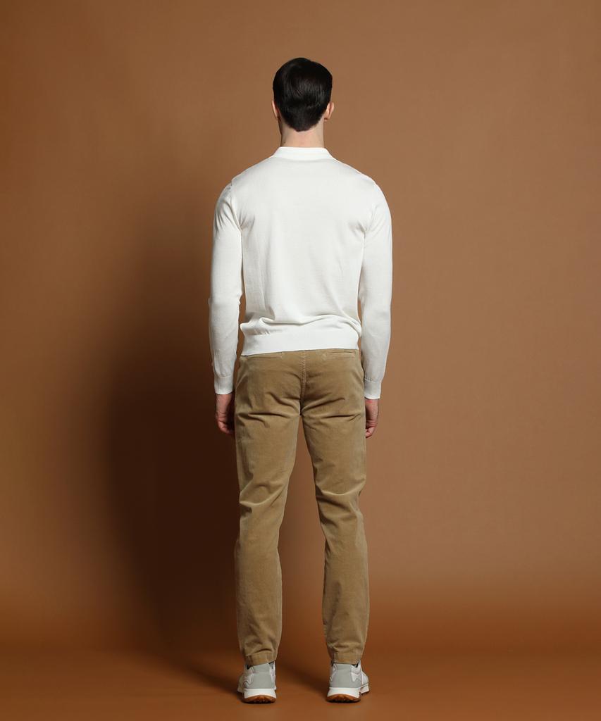 PANICALE Beige Regular Fit Three-Bone Corduroy Pants (Type A)
