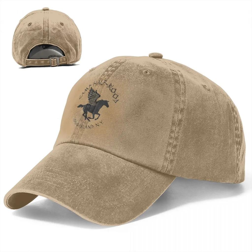 Camp Half-Blood Percy Jackson Men Women Baseball Cap Distressed Denim Hats Cap Retro Outdoor Workouts Unstructured Cap