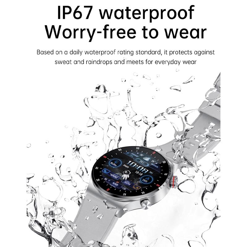 LIGE New Bluetooth Calling Smartwatch for Men, Full Touchscreen, Sports Fitness Watch, Bluetooth Is Suitable for Android iOS Smartwatch